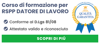 Corso di formazione per datore di lavoro RSPP rischio alto, medio e basso