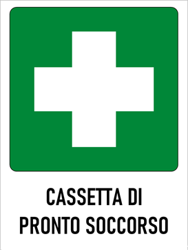 cartello della cassetta di pronto soccorso